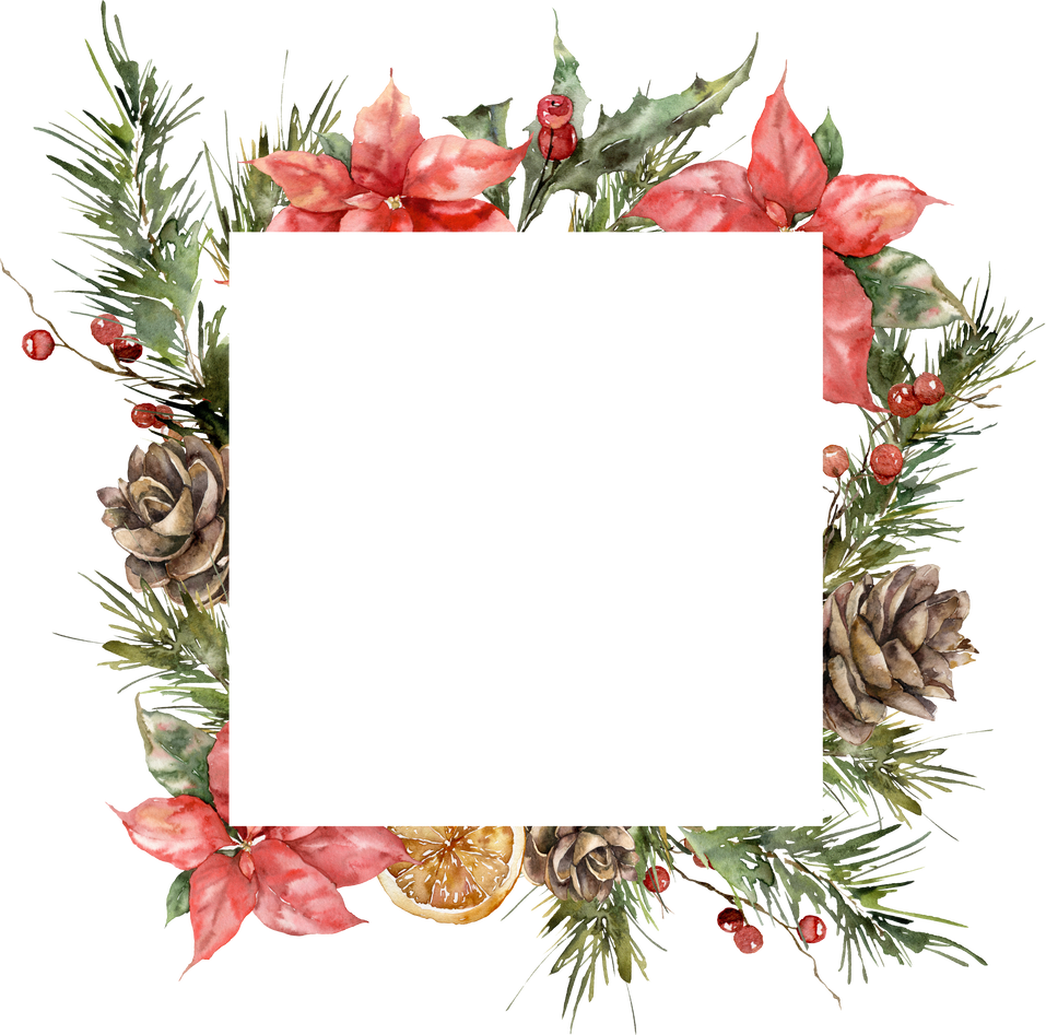 Christmas square frame